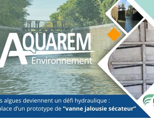 test en cours d’un prototype de vanne jalousie type sécateur pour palier aux accumulations d’algues